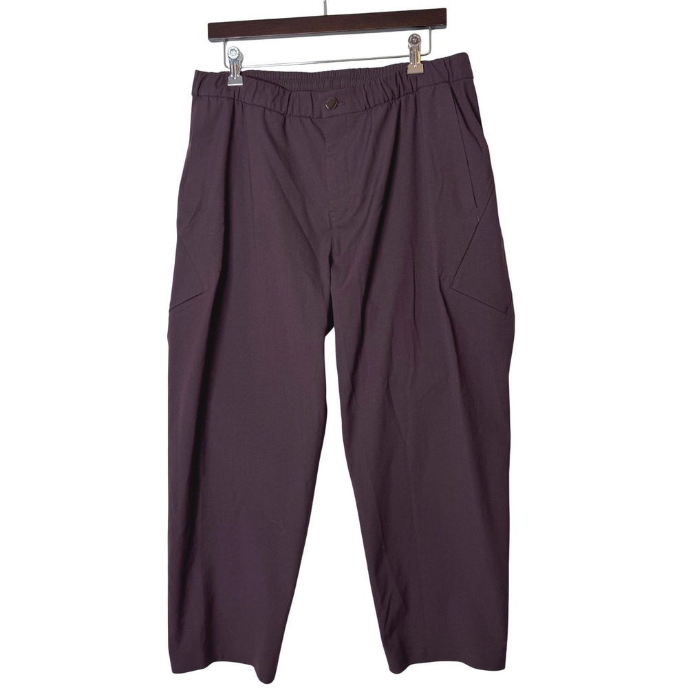Lululemon Lab Pants Mens 36 x 26 Maroon Merino Wool Gorpcore Pull On Drawstring